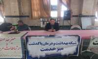 به مناسبت فرارسیدن ایام پرافتخار دهه فجر انقلاب اسلامی، حضور دکتر زینی‌وند، مدیر شبکه بهداشت و درمان شهرستان پاکدشت در میز خدمت مصلی امام خمینی شهرستان