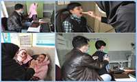 انجام معاینات پزشکی دانش آموزان روستای حمامک 